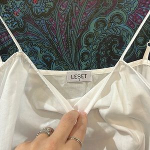LESET white summer dress